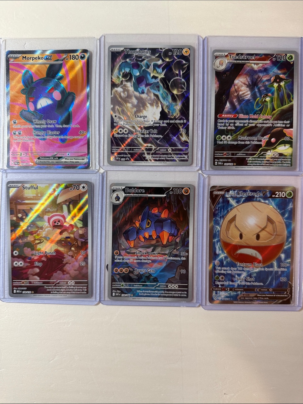 Pokemon Holo Rare Card Set - Blue, Purple, Black, Red, Orange, Brown